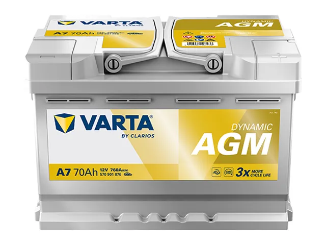 Varta Dynamic AGM A7 70Ah start-stop akü